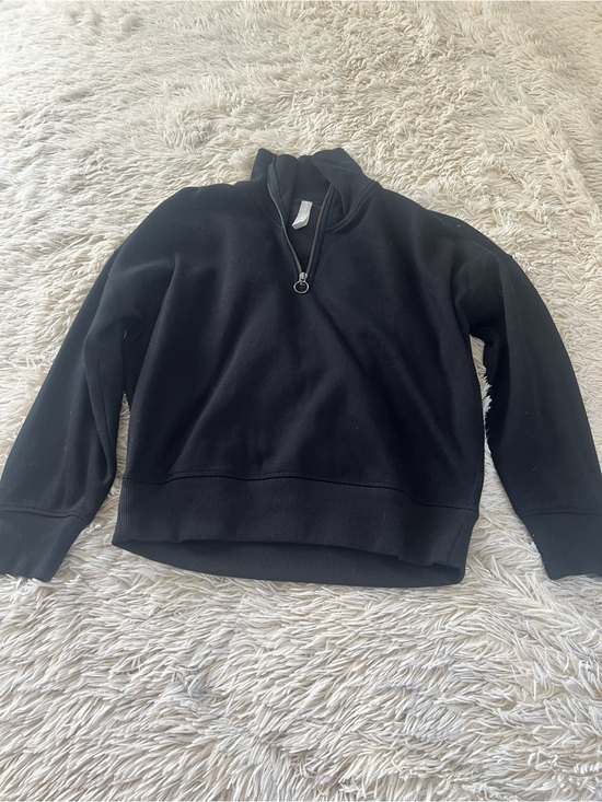 Athleta Sweaters - Athleta Black Half-Zip Cowl Neck Sweatshirt